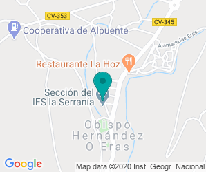 Localización de I.E.S. La Serranía (sección De Alpuente)
